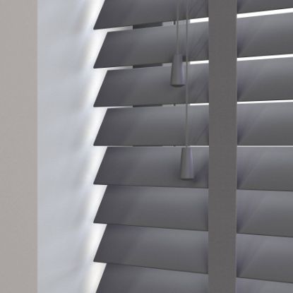 50 mm Ahşap Jaluzi Perde Kurdeleli (SJ 1005) resmi